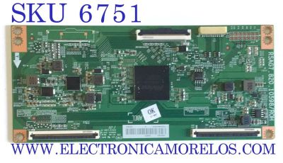 T-CON ORIGINAL PARA TV TOSHIBA / NUMERO DE PARTE 296182 / RSAG7.820.10598/ROH / TG219M70DK / 296182 / DISPLAY HV750QUB-E7D / MODELO 75M550KU